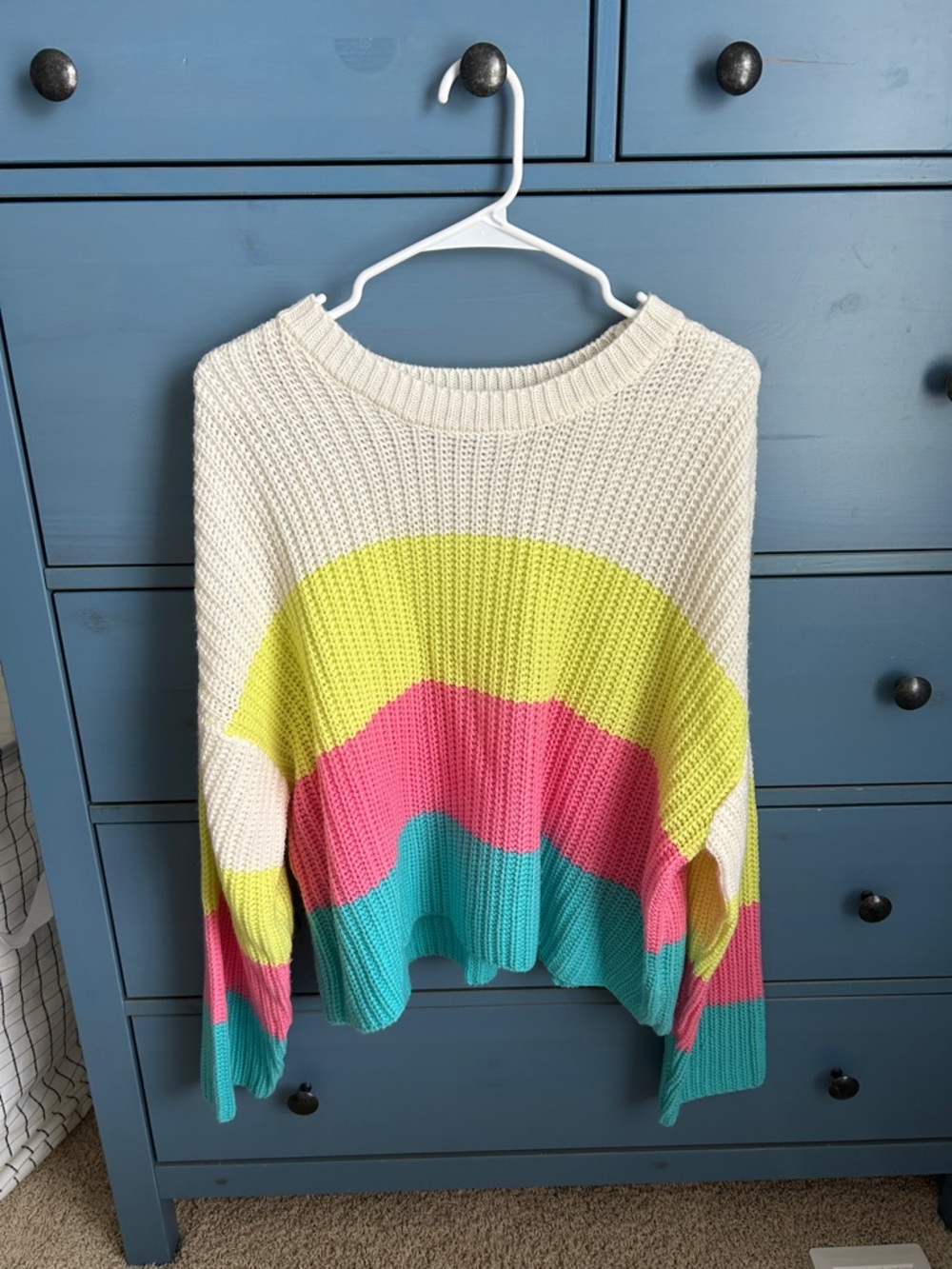 Francesca’s Multicolor Stripe Knit Sweater